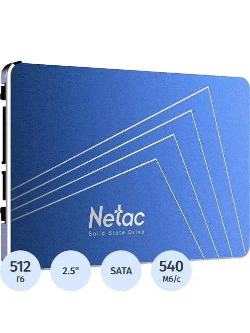 SSD накопитель Netac N600S 2.5 SATA 512GB (NT01N600S-512G-S3X)
