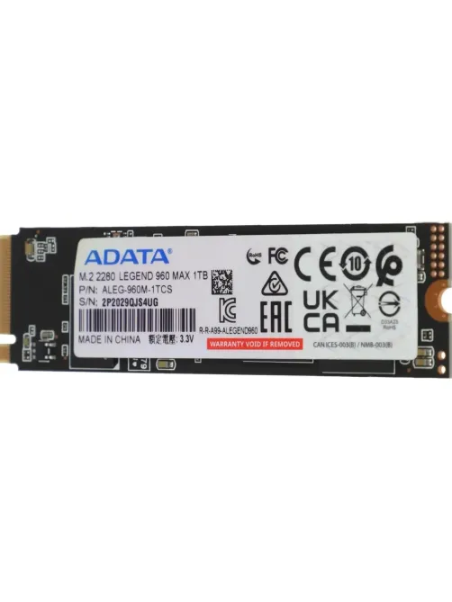 SSD накопитель ADATA LEGEND 960 MAX 1TB M.2 2280 PCIe4x4(ALEG-960M-1TCS)