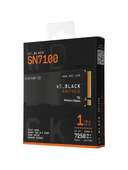 SSD накопитель WD Black SN7100 1ТБ, M.2, PCIe4x4, NVMe, M.2 (wds100t4x0e)