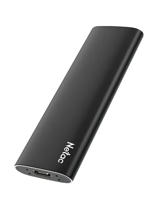 Портативный SSD Netac 250Gb/USB-C/EXT/Black (NT01ZSLIM-250G-32BK)