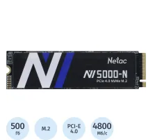 SSD накопитель Netac NV5000-N 500GB PCIe4x4 NVMe(NT01NV5000N-500-E4X)