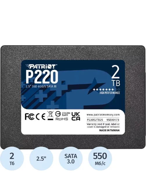 SSD накопитель Patriot SATA-III 2TB P220S2TB25 P220 2.5