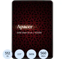 SSD накопитель Apacer AS350X 512GB 2.5, SATA(AP512GAS350XR-1)