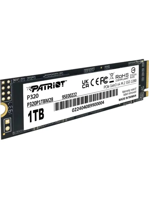 SSD накопитель Patriot P320 1TB M.2 2280 PCIe 3.0 x4(P320P1TBM28)