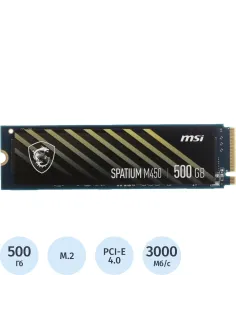 SSD накопитель MSI SPATIUM M450 500GB V1 M.2 PCIE4.0x4(S78-440K380-P83)