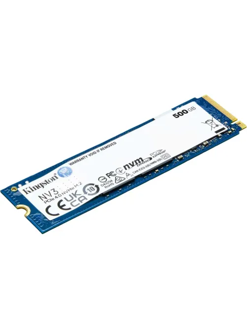 SSD накопитель  Kingston 500GB, M.2 2280, PCIe4.0x4, 3D TLC (SNV3S/500G)