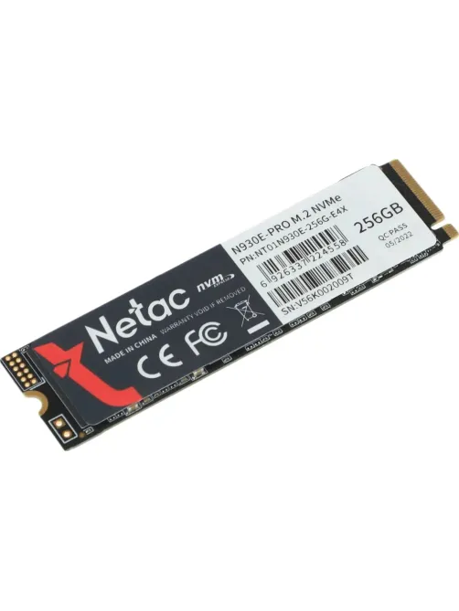 SSD накопитель Netac SSD N930E (NT01N930E-256G-E4X)256GB/PCIe 3x4/M.2 2280
