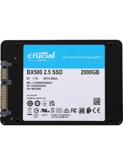 SSD накопитель Crucial BX500 2TB 2.5 Client SATA(CT2000BX500SSD1)