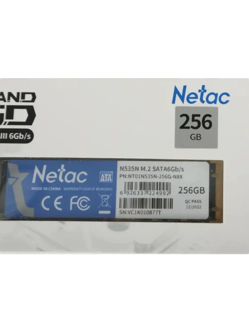 SSD накопитель Netac N535N NT01N535N-256G-N8X 256GB M.2 2280 SATAIII