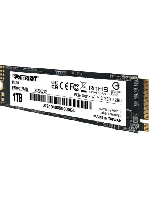 SSD накопитель Patriot P320 1TB M.2 2280 PCIe 3.0 x4(P320P1TBM28)