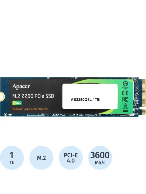SSD накопитель Apacer AS2280Q4L 1TB M.2 2280 PCIe Gen4x4(AP1TBAS2280Q4L-1)