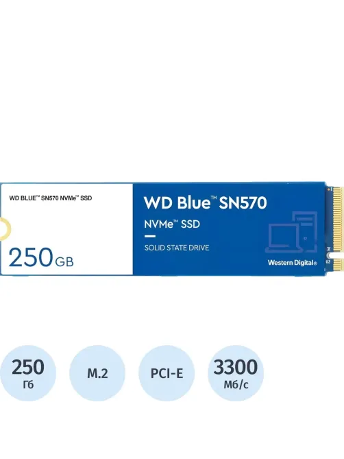SSD накопитель WD BLUE SN570 250Gb M.2 NVMe(WDS250G3B0C)