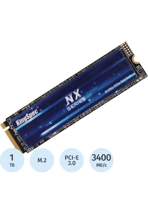 SSD накопитель Kingspec PCIe 3.0 x4 1TB NX-1TB M.2 2280 0.9 DWPD