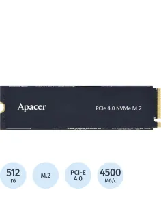 SSD накопитель Apacer SSD AS2280Q4X 512Gb M.2 2280 G4x4(AP512GAS2280Q4X-1)
