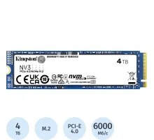 SSD накопитель Kingston PCIe 4.0 x4 4TB SNV3S/4000G NV3 M.2 2280