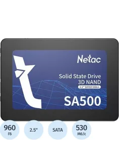 SSD накопитель Netac SATA-III 960GB NT01SA500-960-S3X SA500 2.5
