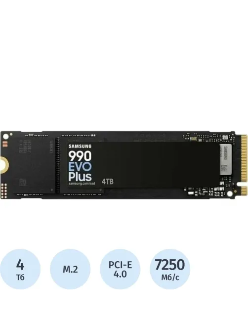 SSD накопитель Samsung 990 EVO plus 4Tb M.2 PCI-E 4.0x4 (MZ-V9S4T0BW)