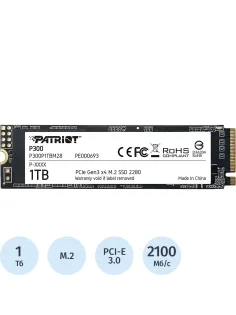 SSD накопитель Patriot PCIe 3.0 x4 1TB P300P1TBM28 P300 M.2 2280