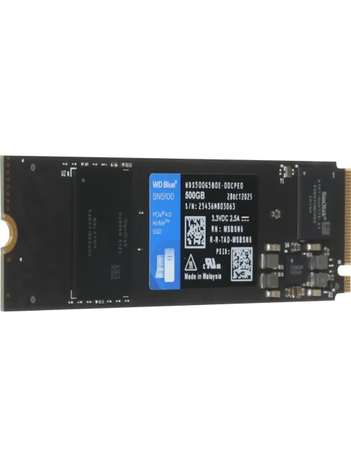 SSD накопитель WD Green SN5100 M2.2280 PCIe 4.0 500Gb(WDS500G5B0E)