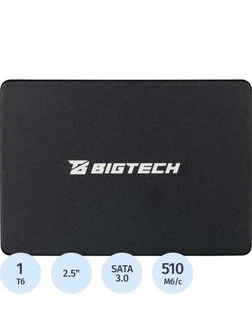 SSD накопитель BigTech 2.5, SATA, 1Tb, TLC, R/W 500/450мб/с(BSDS1000SM)