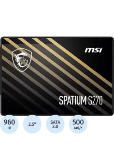 SSD накопитель MSI SSD SPATIUM S270, 960GB, 2.5 SATA(S78-440P130-P83)