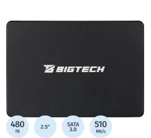 SSD накопитель BigTech 2.5, SATA, 480Gb, TLC, R/W 500/450Мб/с(BSDS480SM)