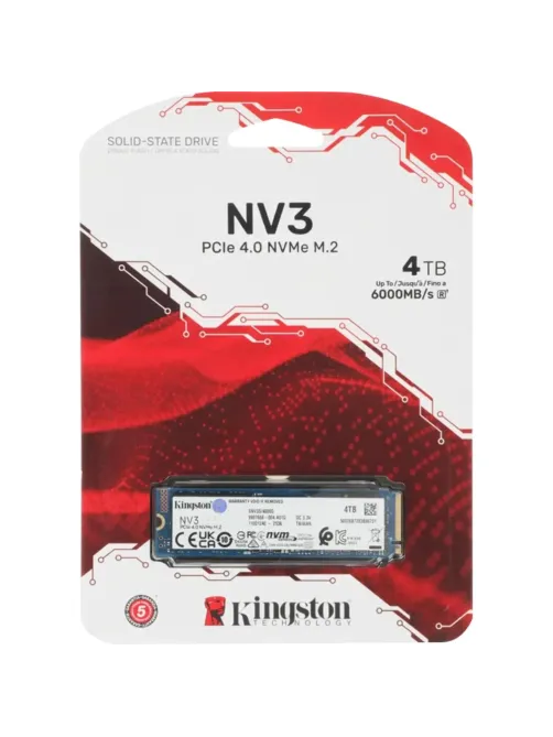 SSD накопитель Kingston PCIe 4.0 x4 4TB SNV3S/4000G NV3 M.2 2280