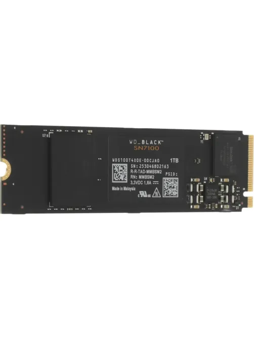 SSD накопитель WD Black SN7100 1ТБ, M.2, PCIe4x4, NVMe, M.2 (wds100t4x0e)