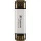 Портативный SSD Transcend 512Gb, USB 10Gbps, Type-C/Type-A, Серебряный