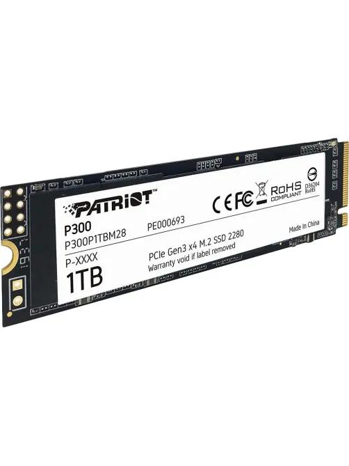 SSD накопитель Patriot PCIe 3.0 x4 1TB P300P1TBM28 P300 M.2 2280