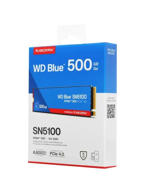 SSD накопитель WD Green SN5100 M2.2280 PCIe 4.0 500Gb(WDS500G5B0E)