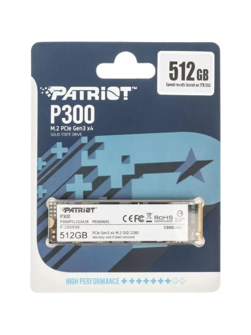 SSD накопитель Patriot PCIe 3.0 x4 512GB P300P512GM28 P300 M.2 2280