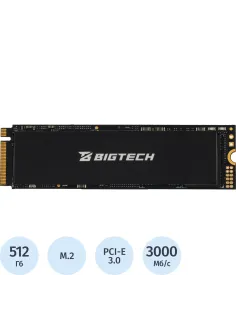 SSD накопитель BigTech M.2 PCIex4 gen3,512Gb,R/W 3300/2700Мб/с(BSDS512ME)