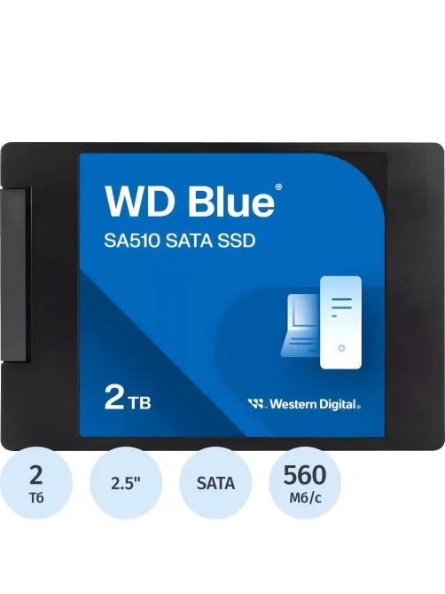SSD накопитель WD Blue SA510 2Tb 2,5' SATA(WDS200T3B0A)