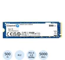 SSD накопитель  Kingston 500GB, M.2 2280, PCIe4.0x4, 3D TLC (SNV3S/500G)