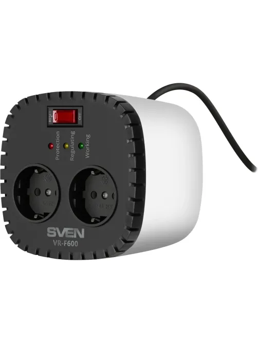 Стабилизатор напряжения SVEN VR-F600 (200Вт,Входное 170-280В,  2xEURO)