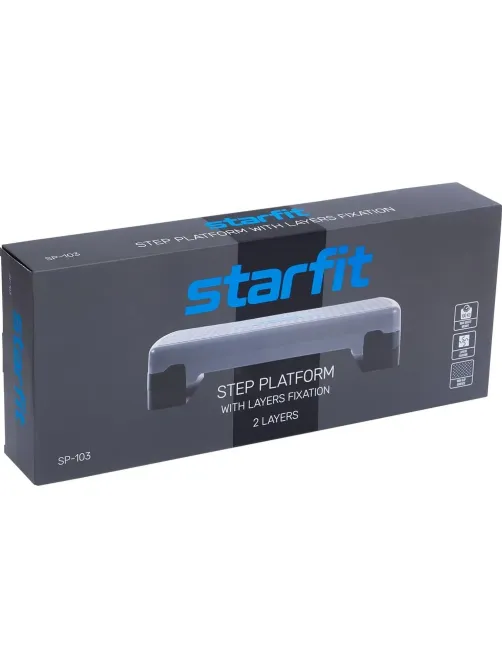 Степ-платформа фиксирующ STARFIT SP-103 67,5х28,5х15см,2-х уров,УТ-00019258