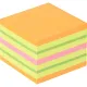 Стикеры Kores CUBO 50x50мм,смешан.неон.цв (оранж,желт,зелен,роз) 400л 48460