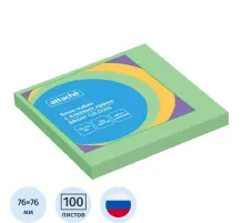 Стикеры ATTACHE Bright colours с клеев.краем 76х76 салатовый 100л