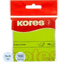 Стикеры Kores бум.для зам.75х75 неон. зеленая100л'47075(47077/47075)/47093