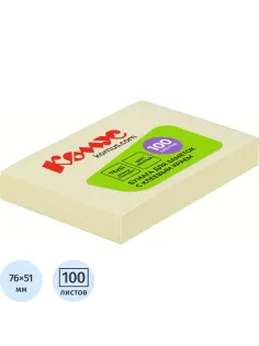 Стикеры КОМУС с клеев.краем 76х51 желтый 100л
