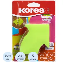Стикеры фигурные Kores FANTASY ARROW 70x70мм,5смешан.неон.цв. по 250л 48704