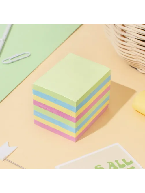 Бумага для заметок с клеевым краем  38x51 мм, 400 л, 8 цветов в асс