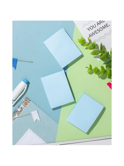 Стикеры ATTACHE Bright colours с клеев.краем 38х51 голубой 100л. 3 шт/наб