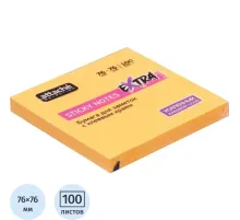 Стикеры Attache Selection Extra с клеев. краем 76х76, неон, оранж. 100л