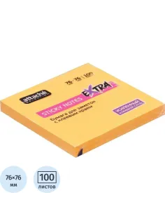 Стикеры Attache Selection Extra с клеев. краем 76х76, неон, оранж. 100л
