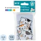 Стикеры с клеевым краем M&G So Many Cats, 76x51мм, 100 л, в ассорт