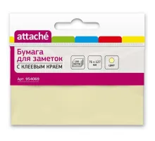 Стикеры ATTACHE с клеев.краем 76х127 желт 100л