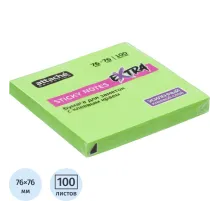 Стикеры Attache Selection Extra с клеев. краем 76х76, неон, зеленый 100л