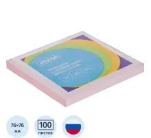 Стикеры ATTACHE Bright colours с клеев.краем 76х76 розовый 100л
